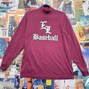 Gator Athletics EL Baseball‎ Mock Neck Long Sleeve Shirt Adult L Burgundy